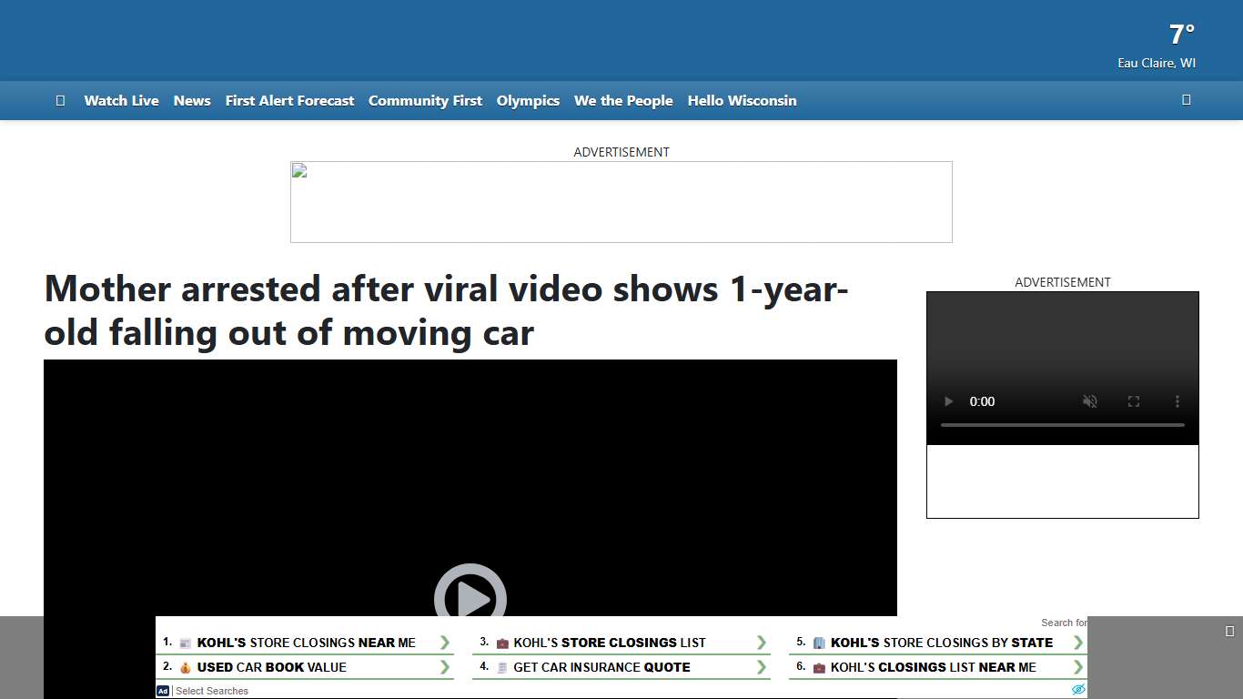 Mother arrested after viral video shows 1-year-old falling out of moving car